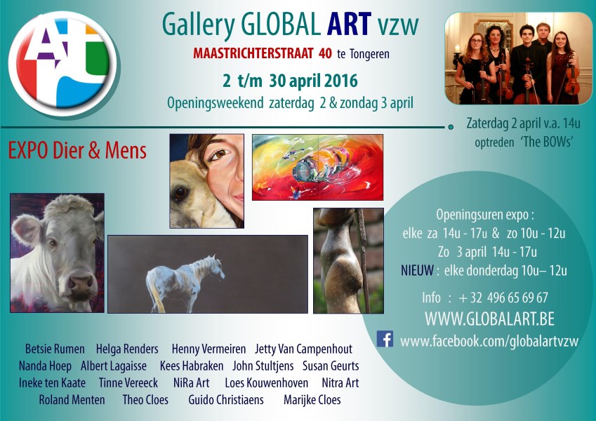 Affiche Global Art vzw expo animals